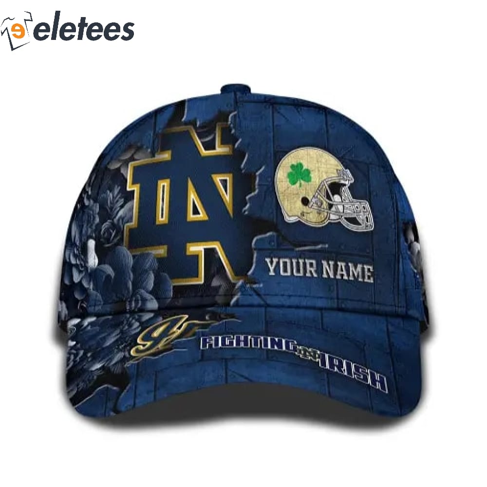 Notre Dame Fighting Irish Custom Name 3D Cap