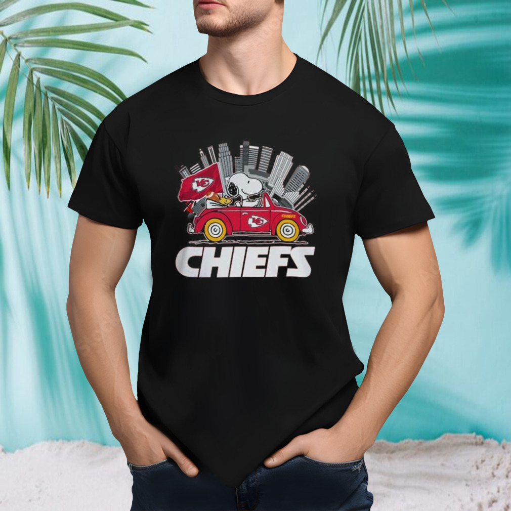 Snoopy Driving A Car In City Chiefs 2024 Super Bowl LVIII Shirt
