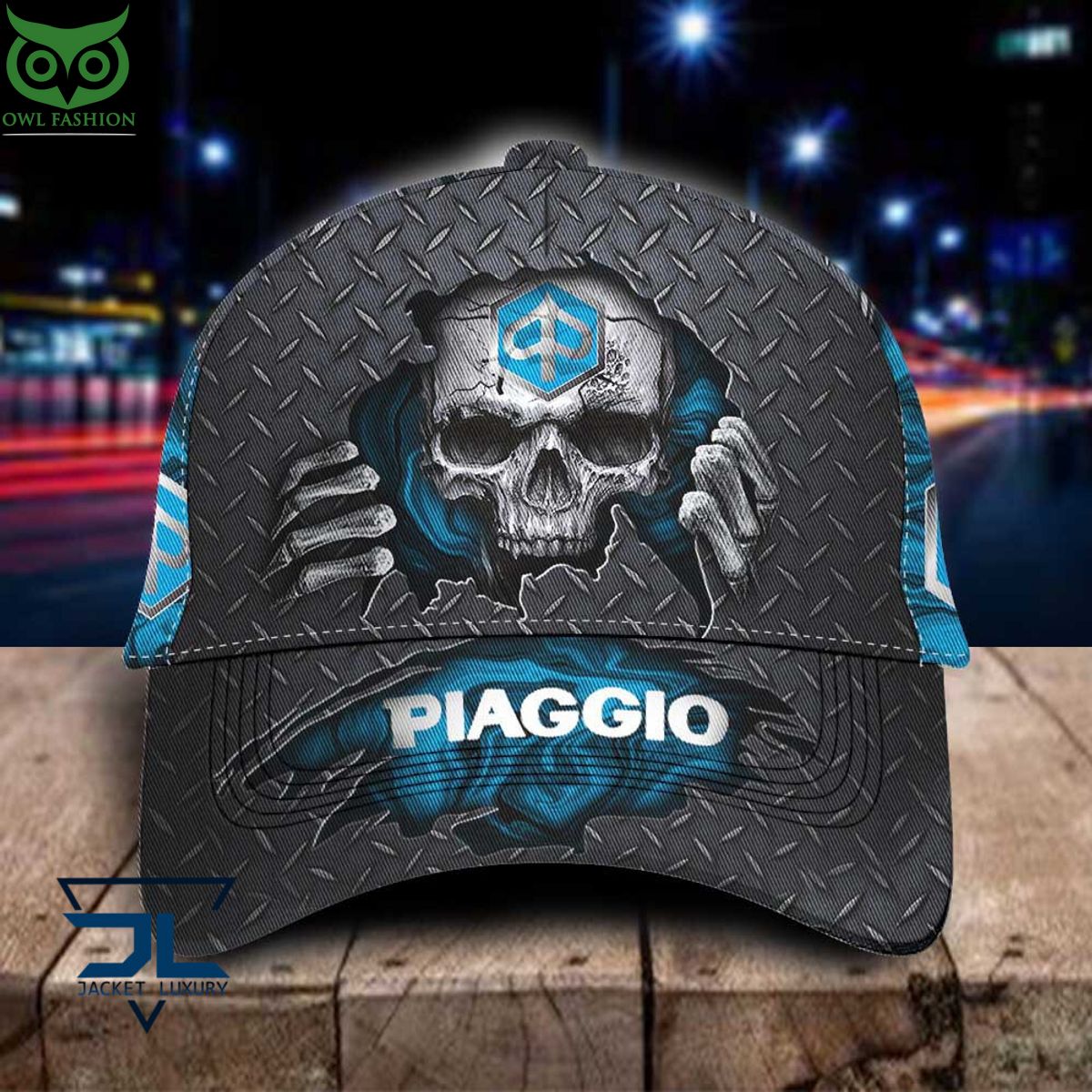 Piaggio Car Skull Metal New Classic Cap