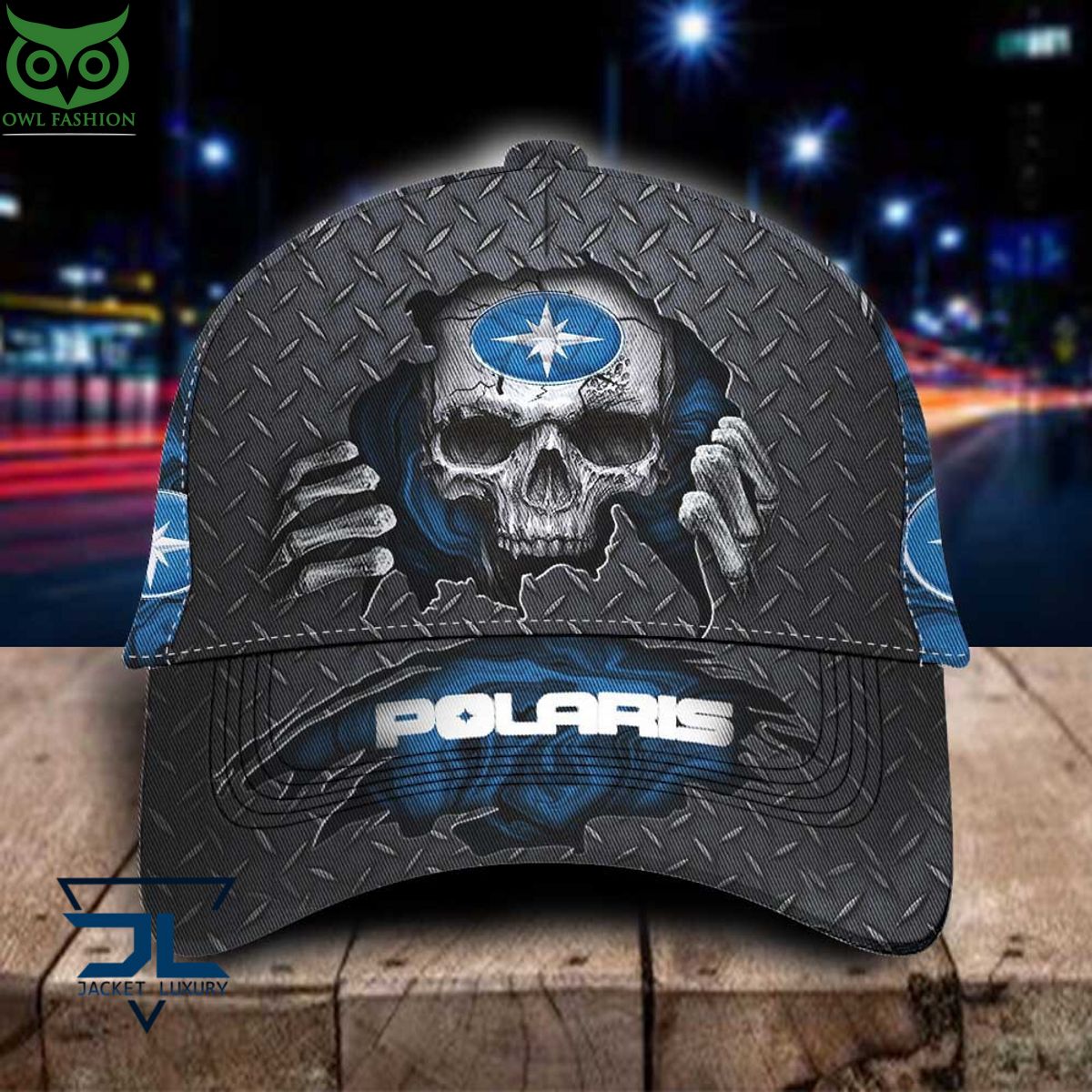 Polaris Car Skull Metal New Classic Cap