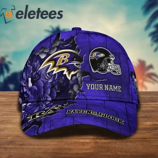 Ravens Flock Custom Name 3D Cap