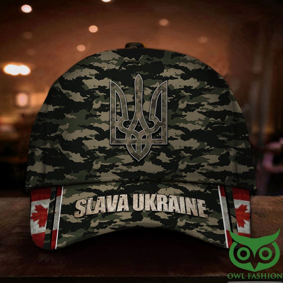 Slava Ukraini Camo Canada Flag Classic Cap