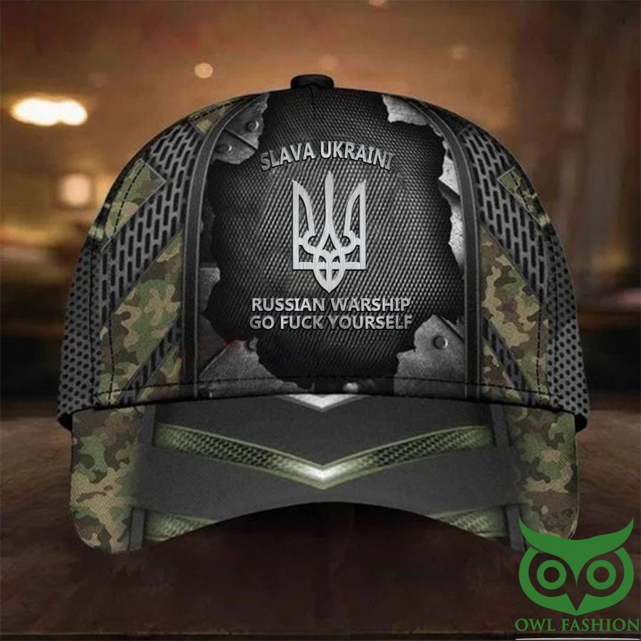 Slava Ukraini Camo Classic Cap Russian Warship Go Fuck Yourself Merch Support Ukraine