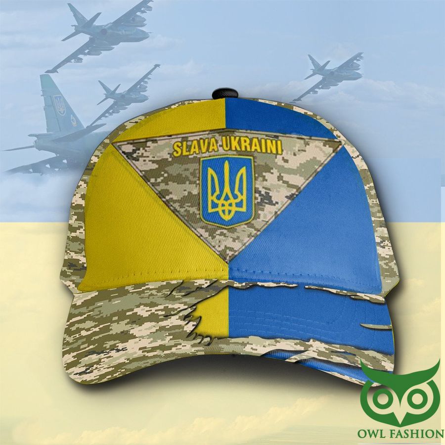 Slava Ukraini Camo Classic Cap Ukrainian Flag Camouflage Merch