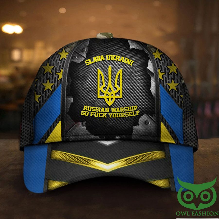 Slava Ukraini Russian Warship Go Fuck Yourself Classic Cap Stand With Ukraine Ukrainian Trident Merch