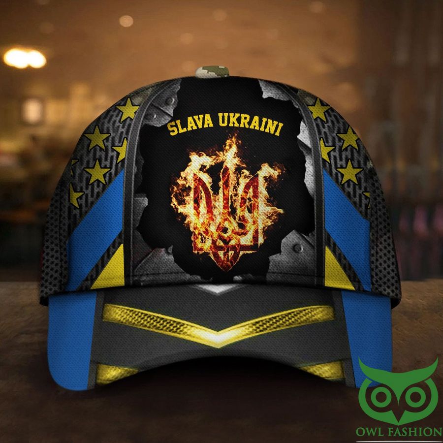 Slava Ukraini Trident Ukraine Symbol Classic Cap Ukrainian Stand With Ukraine Merch Mens