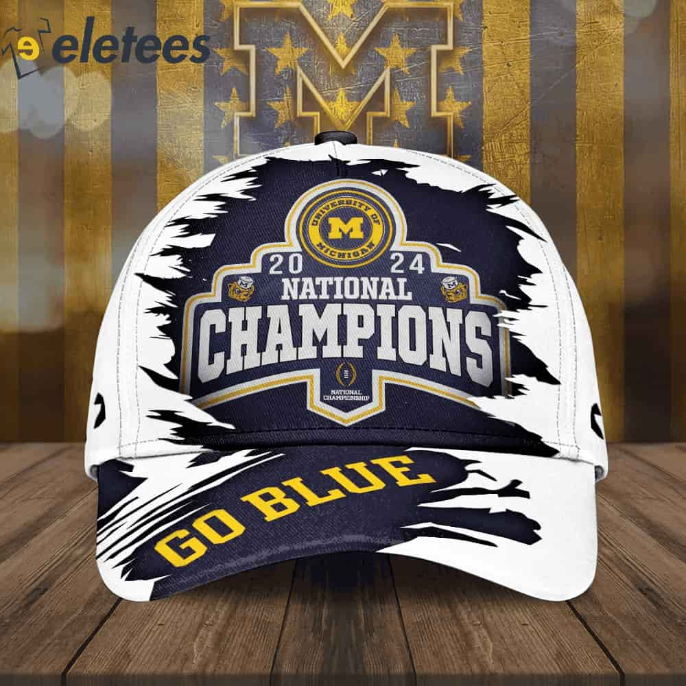 Wolverines 2024 National Champions Go Blue 3D Cap