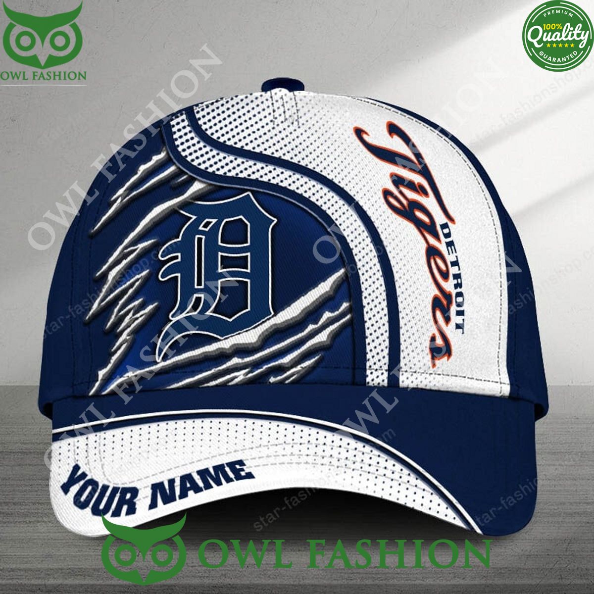 2024 Detroit Tigers Custom Name MLB Printed Classic Cap