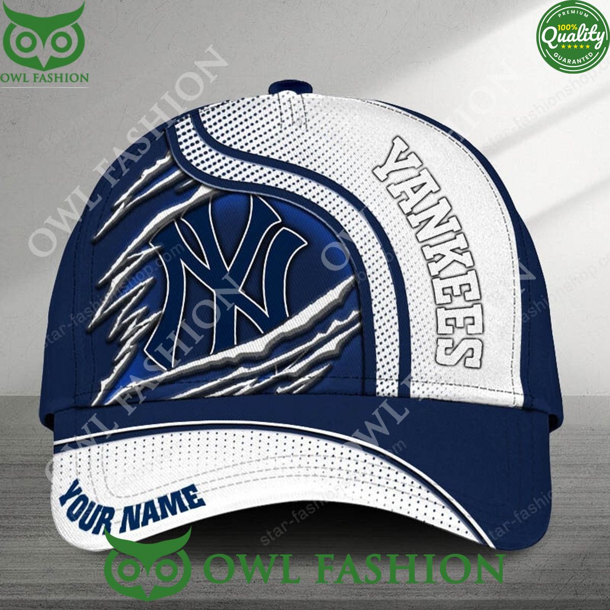 2024 New York Yankees Custom Name MLB Printed Classic Cap