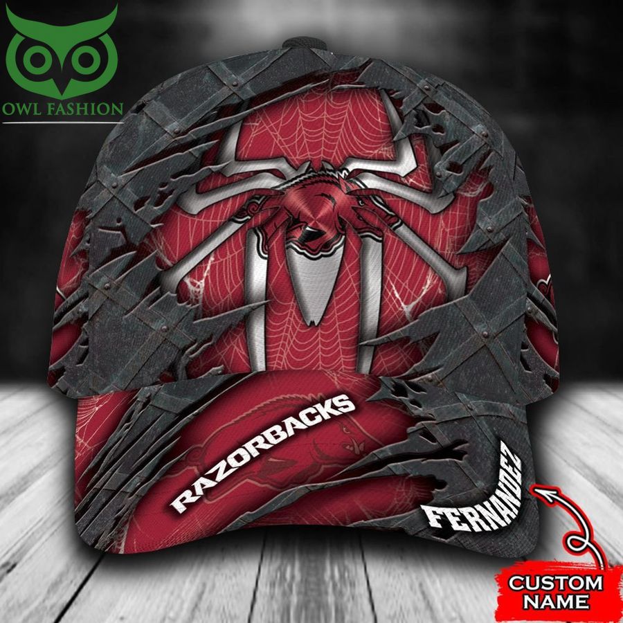 Arkansas Razorbacks Classic Cap Spiderman NCAA1 Custom Name