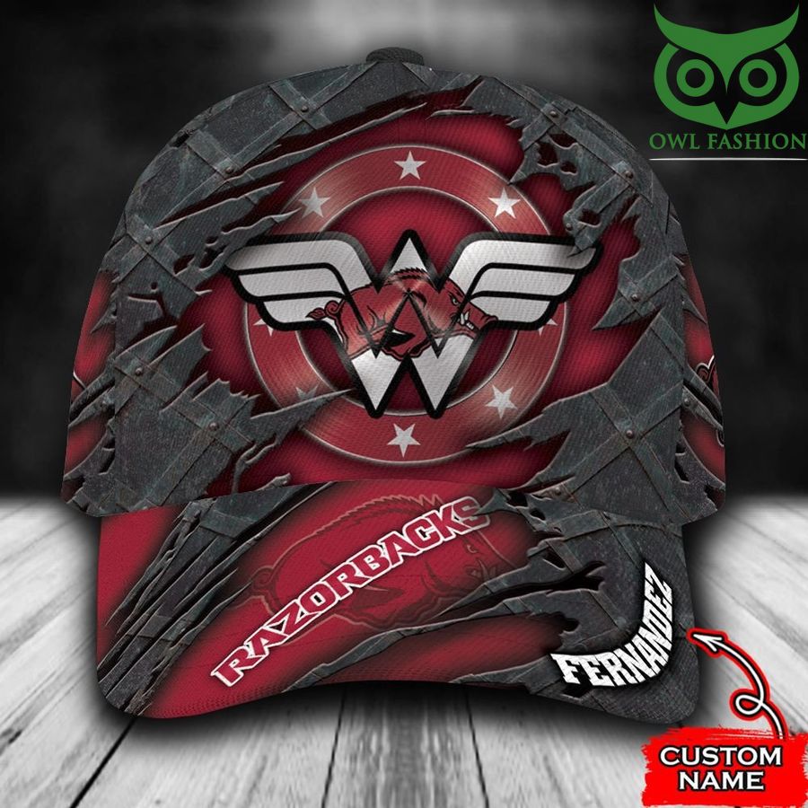 Arkansas Razorbacks Classic Cap Wonder Wonman NCAA Custom name basketball fans