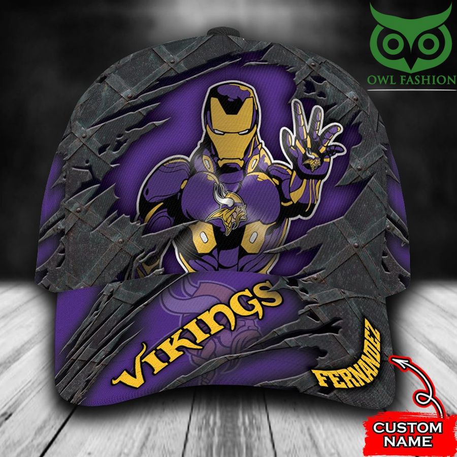 Minnesota Vikings Classic Cap Iron Man NFL Custom name football fans