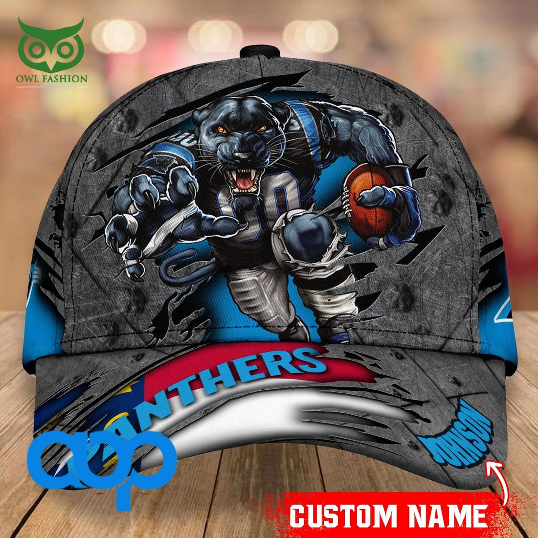 Personalized Carolina Panthers Mascot NFL Classic Cap