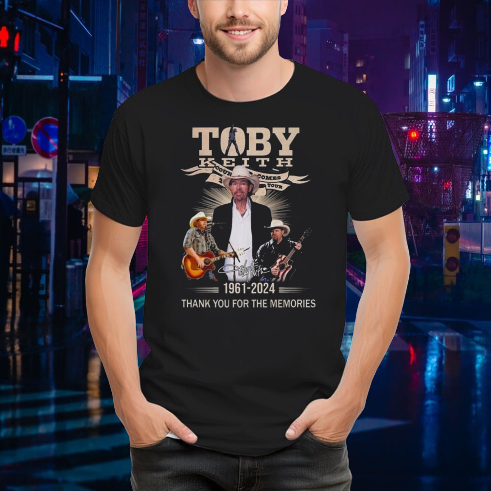 Toby Keith Countdown Combs Tour 1961-2024 Thank You For The Memories Signature Shirt