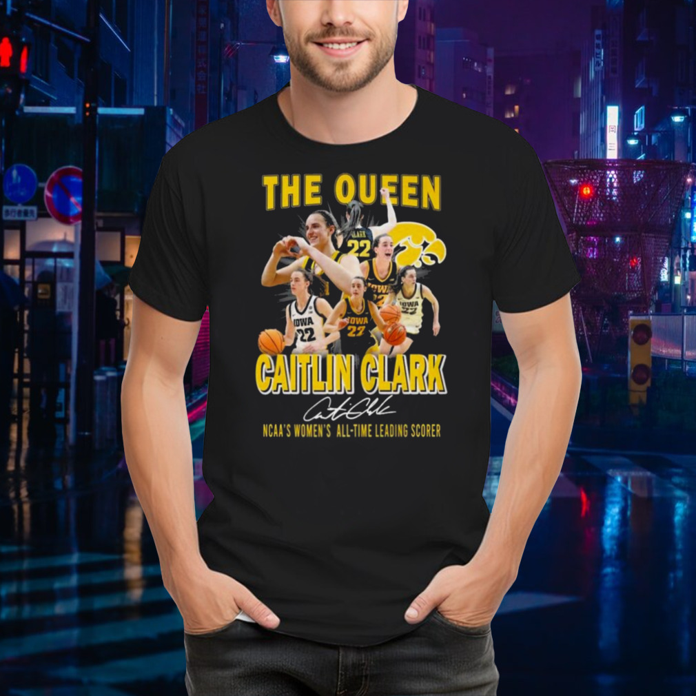 The Queen Caitlin Clark Ncaa’s Women’s All-time Leading Scorer Signature T-shirt