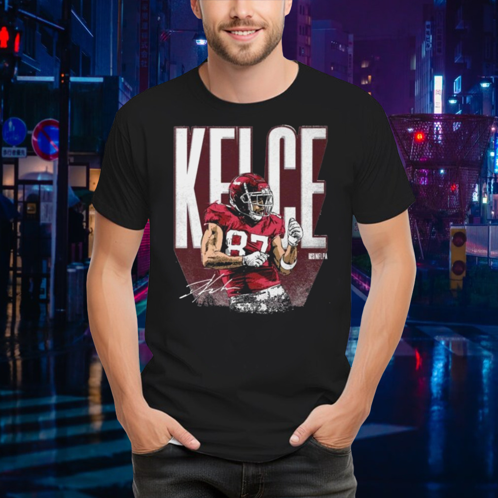 Travis Kelce Kansas City Dance Bold Signature 2023 Champs T-Shirt