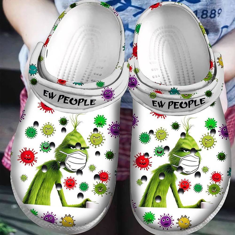 2021 Ew People The Grinch Classic Clogs Crocs Shoes