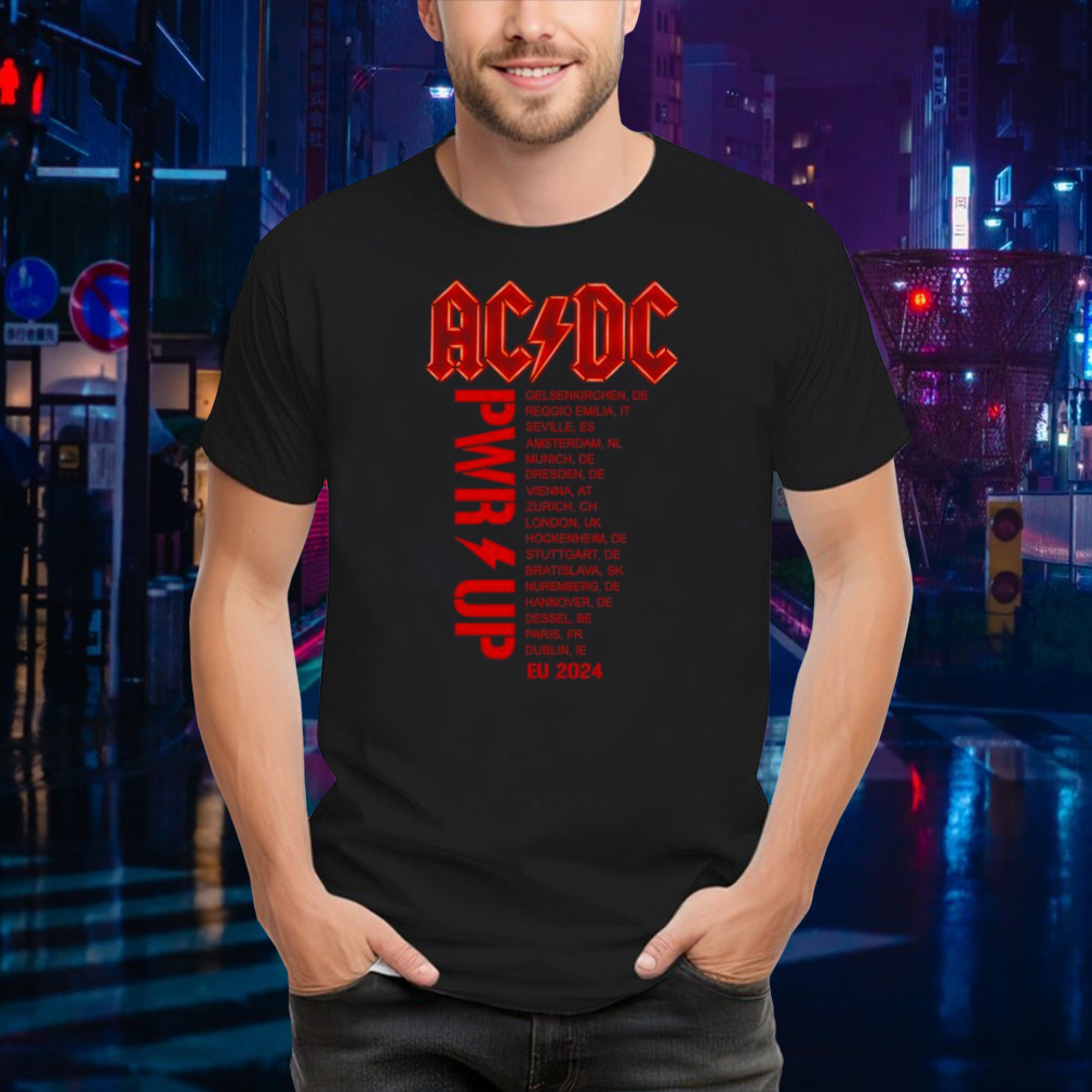 AC DC Band POWER UP European Tour 2024 Shirt