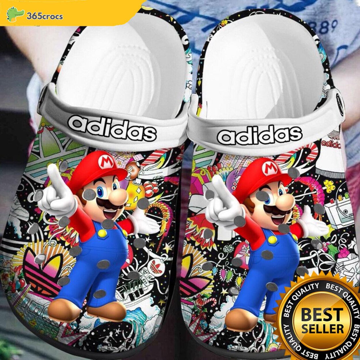 Adidas Logo Colorful Mario Clogs Stylish Comfortable Clog Shoes Embrace