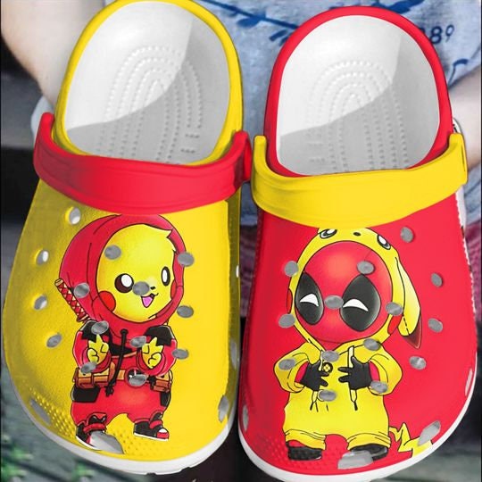 Baby Deadpool And Pikachu Clog Shoes For Pokemon Fans