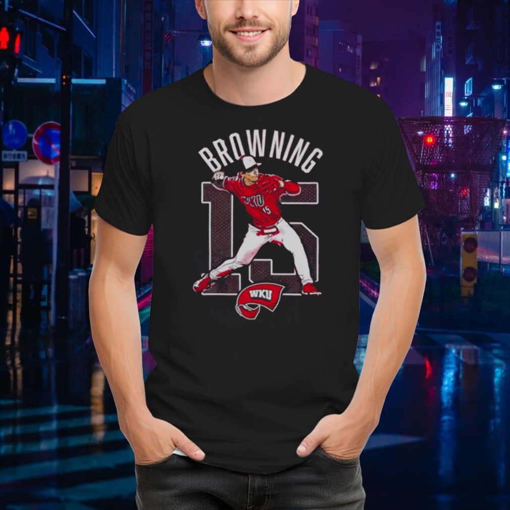 Brady Browning WKU softball cartoon shirt