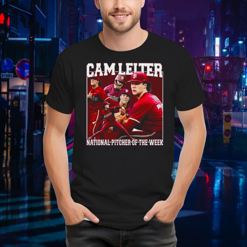 Cam Leiter National Pitcher of the week poster shirt