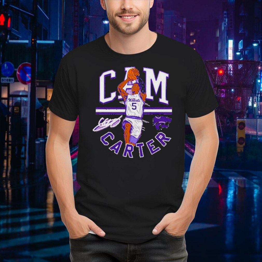 Camryn Carter K-state Wildcats Caricature Basketball Fashion Player Shirt