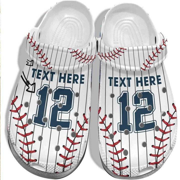 Baseball Player Crocs Classic Clogs Shoes For Batter Funny Uniform Baseball Personalized Crocs Classic Clogs Shoes Gift For Son Daughter