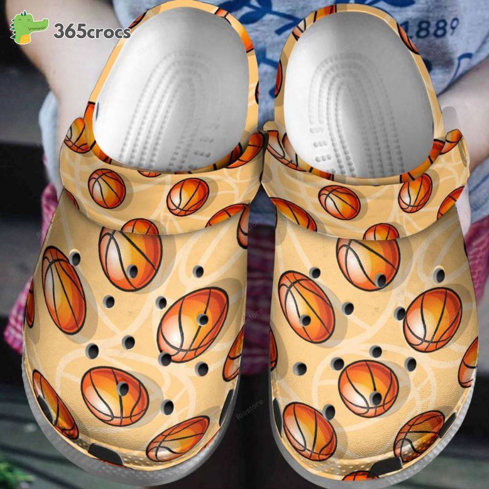 Basketball Funny Ball Shoes Croc Orange Basketball Crocbland Clog For Men Women Crocs Clog Shoes