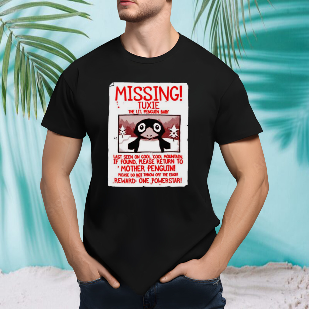 Missing tuxie the li’l penguin baby shirt