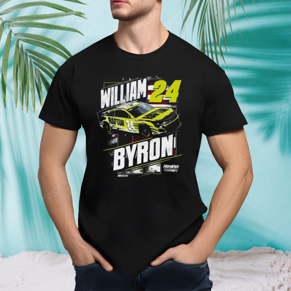 William Byron Hendrick Motorsports Team Collection Navy Raptor Patriotic 2024 T-shirt