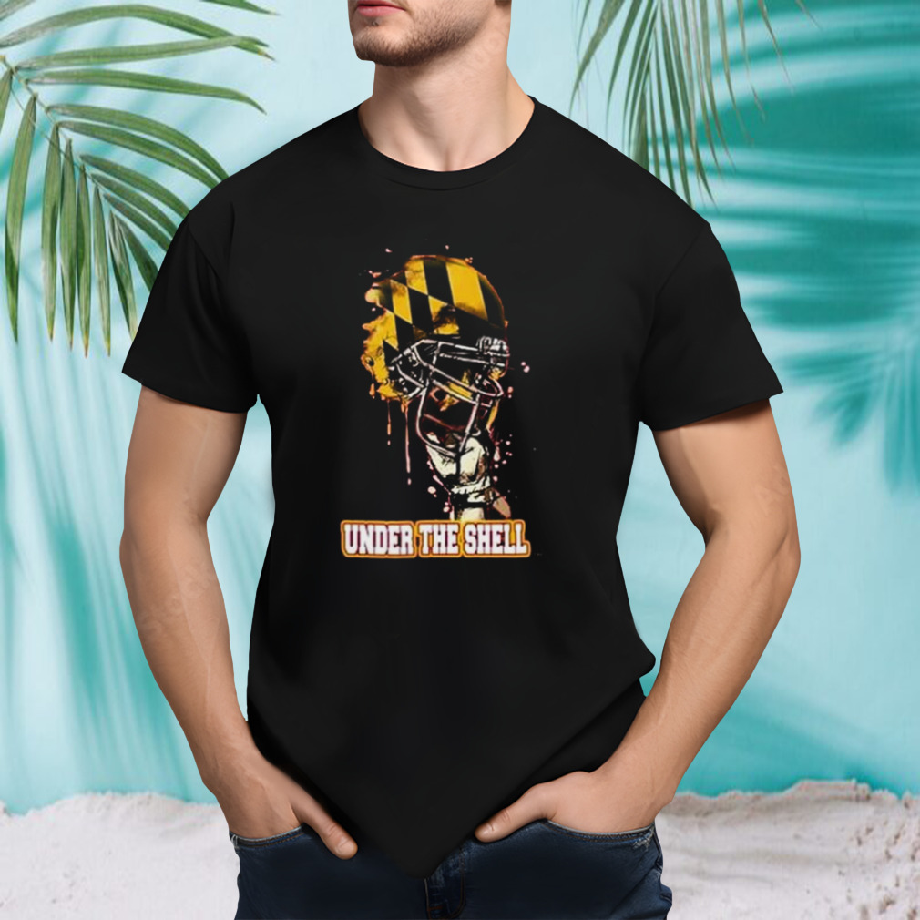 Maryland Terrapins Under The Shell Rising Helmet T-shirt