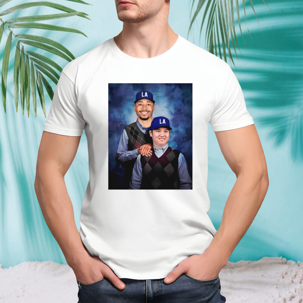 Step Brothers Shohei Othani and Mookie Betts Los Angeles Dodgers shirt