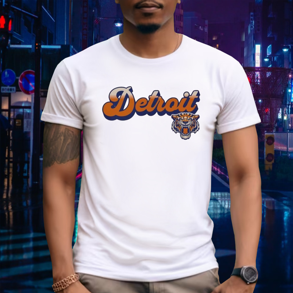 Retro Logo Baseball Team Detroit Tigers Shirt