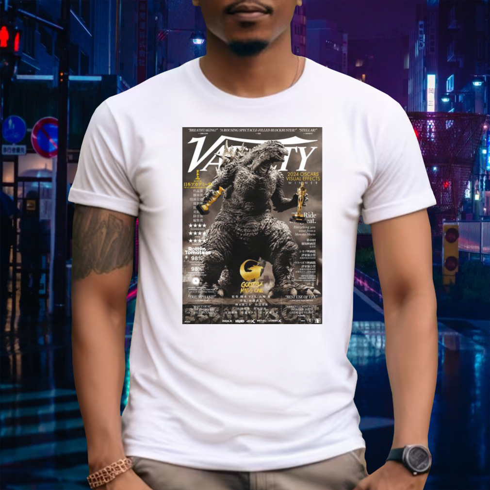 Godzilla Minus One On Variety Cover 2024 Oscars Visual Effects T-shirt