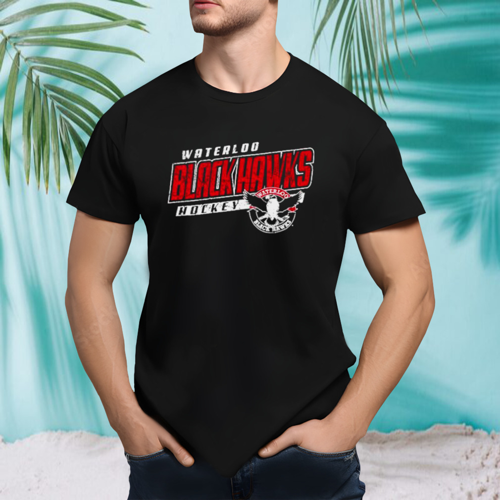 Waterloo blackhawks hockey eagle T shirt