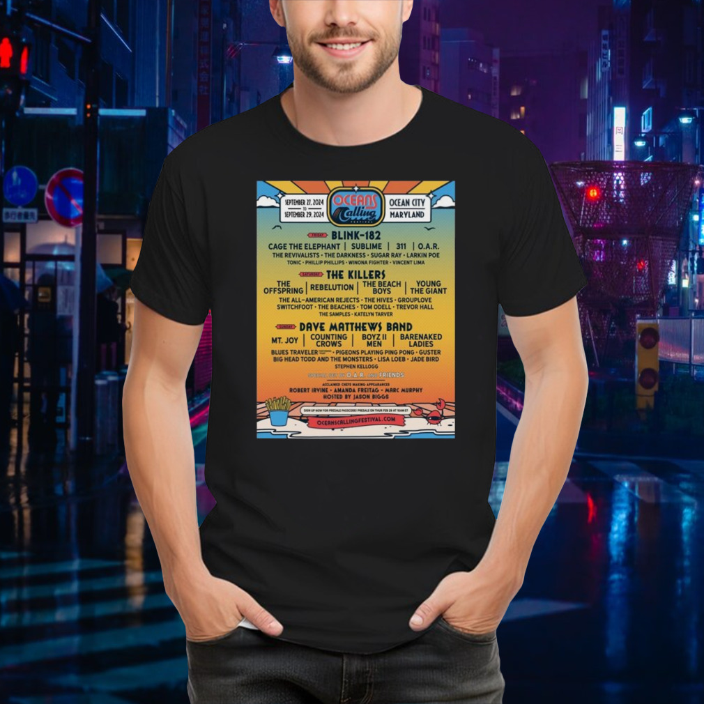 Ocean Calling Festival From Sep 27th To Sep 29th 2024 At Ocean City Maryland T-shirt
