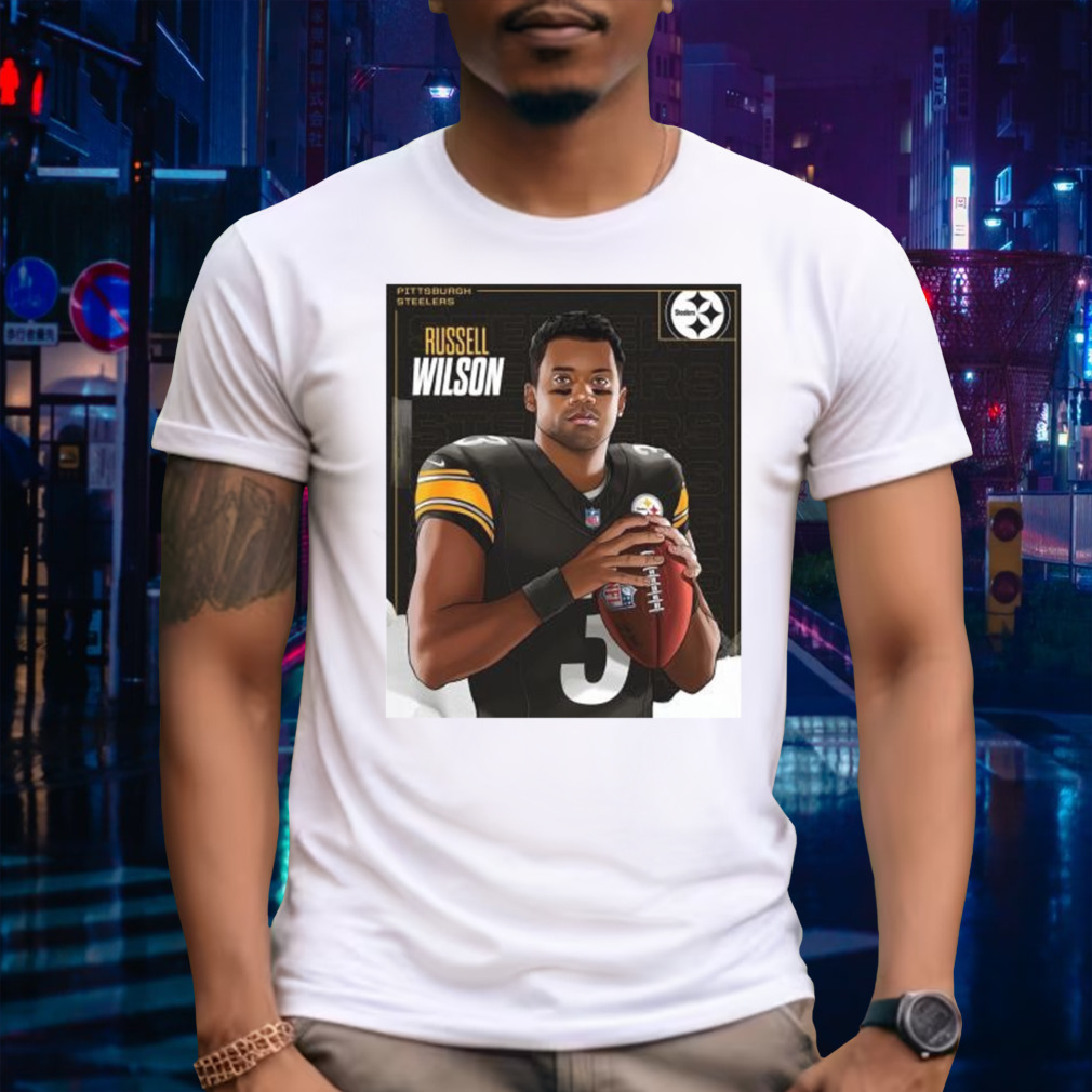 Pittsburgh Steelers Russell Wilson Player Holding Ball Vector shirt