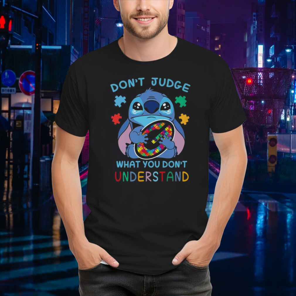 Stitch Green Bay Packers Autism Awareness Don’t Judge What you Don’t Understand Shirt