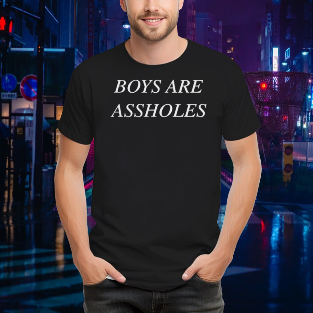 Diego Calva wearing boys are assholes shirt