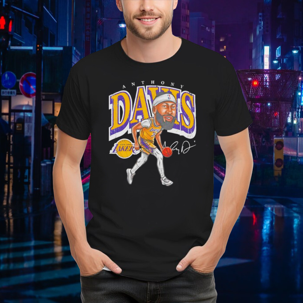 Anthony Davis Los Angeles Lakers Cartoon signature shirt