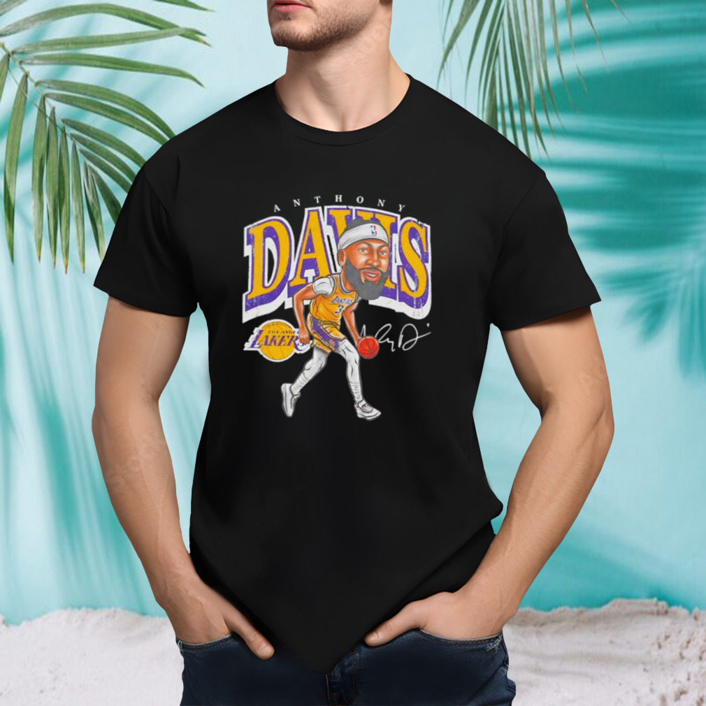 Anthony Davis Los Angeles Lakers Cartoon signature shirt