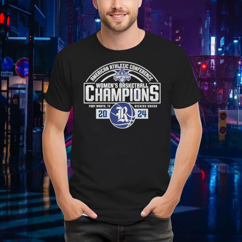 Rice Owls Blue 84 Unisex 2024 AAC Women’s Basketball Conference Tournament Champions Locker Room T-Shirt