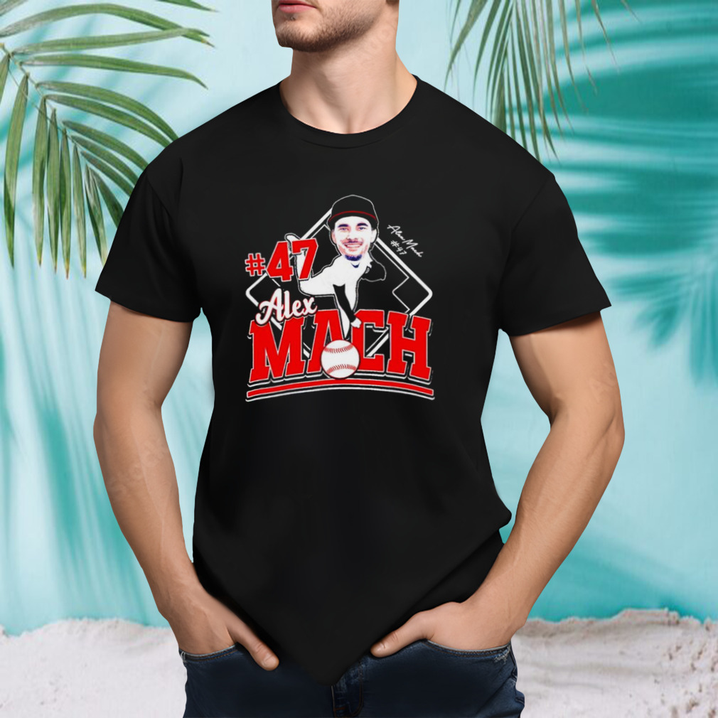 UConn Huskies Alex Mach 47 caricature shirt