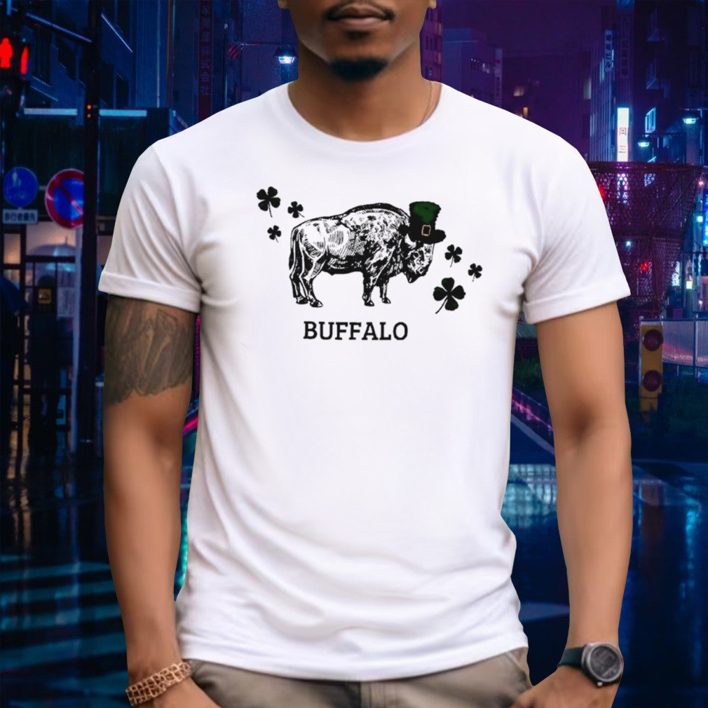 Buffalo Bills Bison with Irish hat shirt