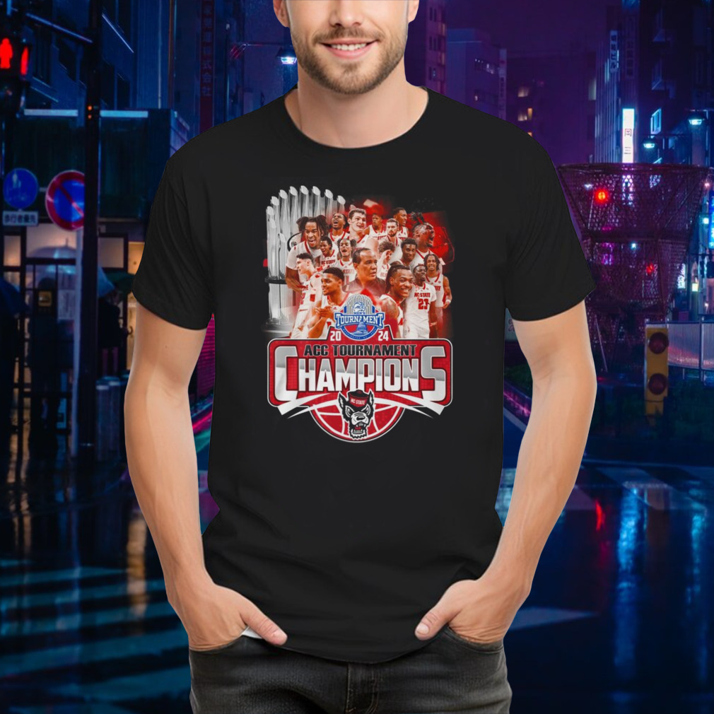 Men’s 2024 ACC Tournament Chamopions NC State Wolfpack T Shirt