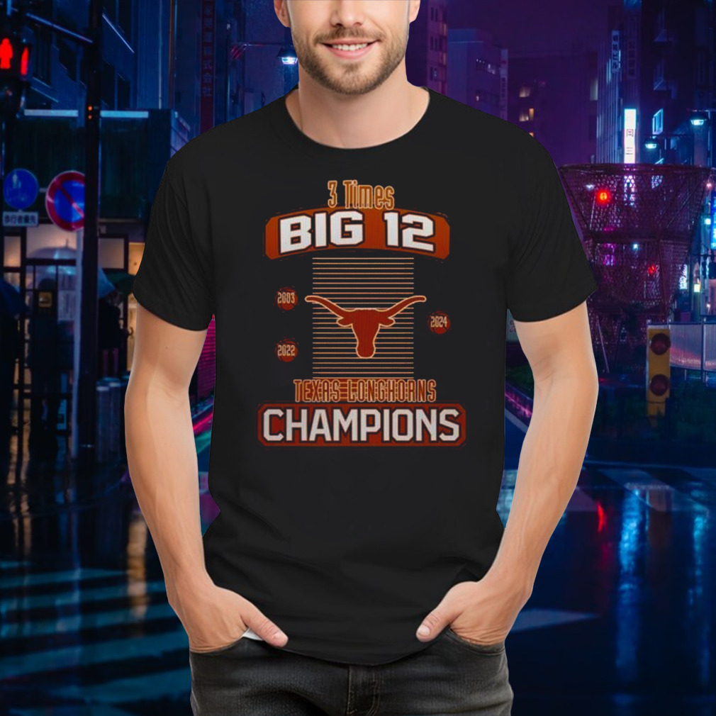 Texas Longhorns 2024 Women’s Basketball 3 Times Big 12 Champions Shirt
