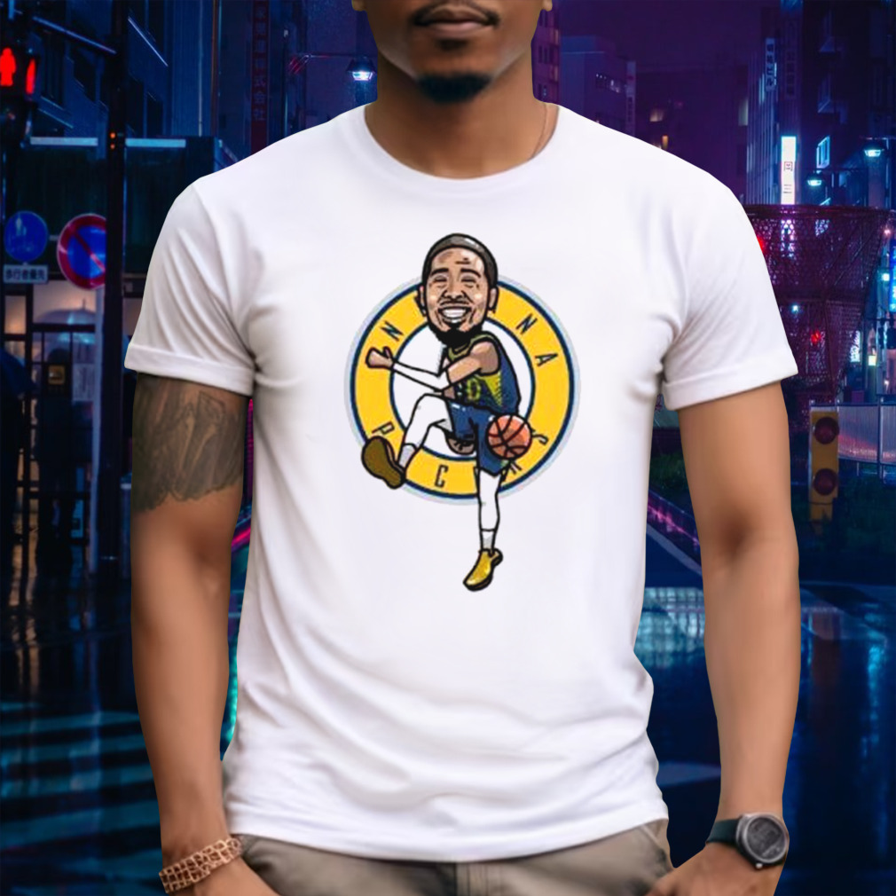 Tyrese Haliburton Indiana Pacers player cartoon shirt