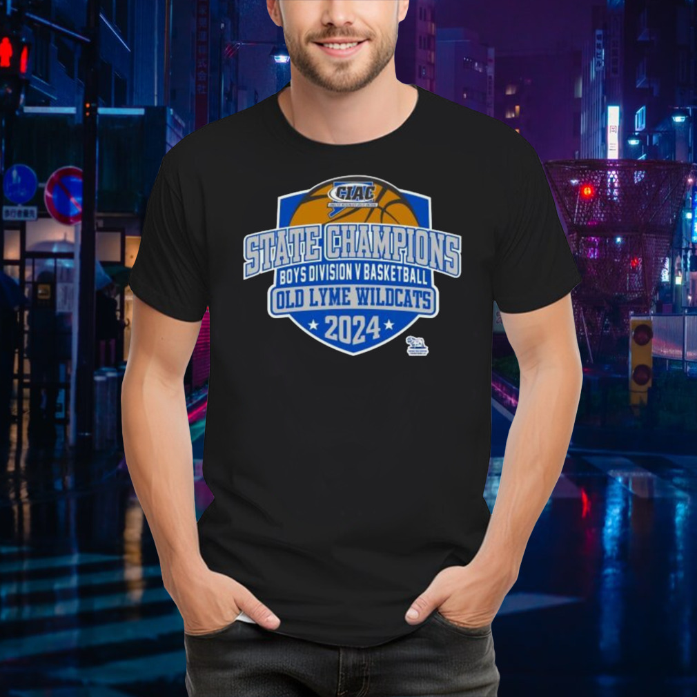 CIAC State Champions Boys Division V Basketball Old Lyme Wildcats 2024 shirt