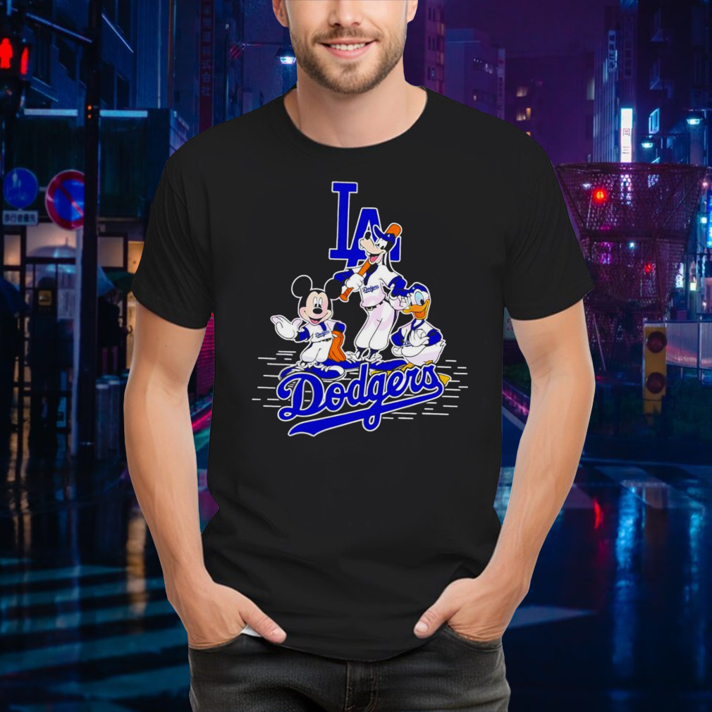 Disney Los Angeles Dodgers Mickey and Friends Baseball shirt